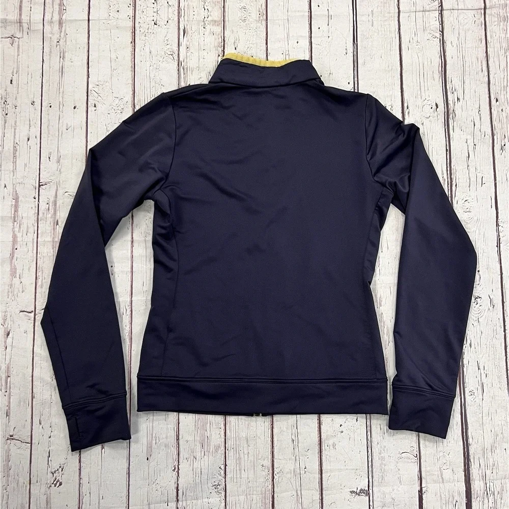 Girls Youth Gold & Blue Nike Long Sleeve Athletic Jackets Dri Fit Size Medium